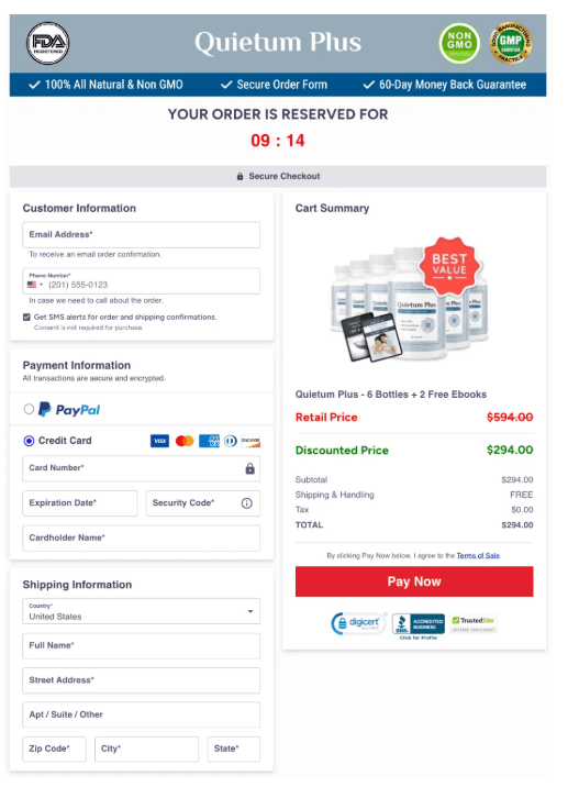 Quietum Plus Checkout